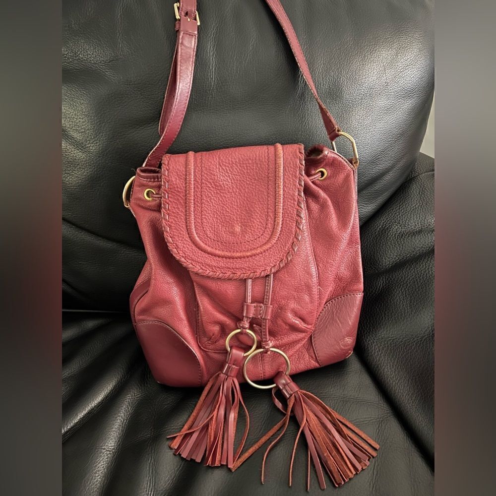 See by Chloé vintage Small Polly Bucket Bag burgundy
